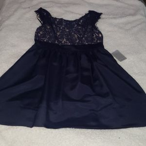 Navy blue Eliza J. Elegant evening dress.